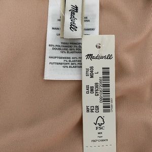 Madewell Second Wave Square Neck Swimsuit - NEW